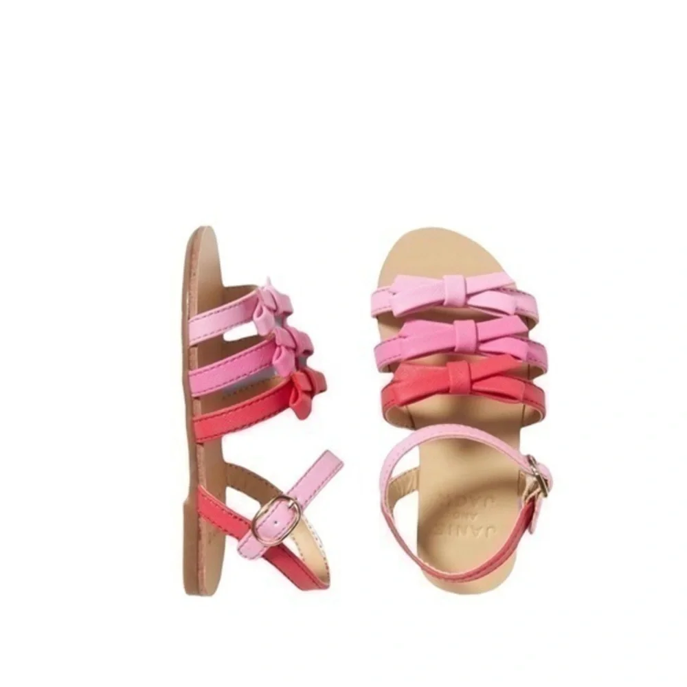 Janie and Jack Multi Bow Pink Ombré‎ Sandals